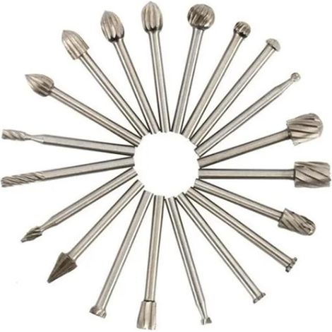 20-teiliges Fräser-Set aus Schnellarbeitsstahl (HSS) — Kompatibel mit Rotationswerkzeugen enthält Holzbearbeitungsfräser mit 3-mm-Schaft, speziell konzipiert für Heimwerker-Holzarbeiten sowie für Schn (1/4)