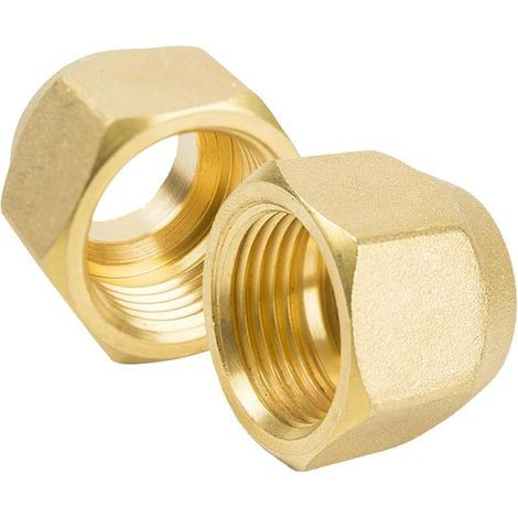 Lot de 2 écrous de raccordement 1/2" pour climatisation - Écrou-raccord Split - Tube de 1/2" pour montage de climatiseurs split (1/5)