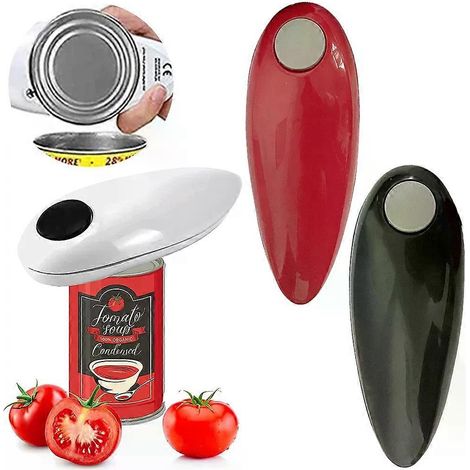 Ouvre-boîte électrique mains libres, ouvre-bocal à bords lisses, fonctionne sur piles, idéal pour les personnes ayant une faible force dans les mains, compatible avec tous types de bocaux. (1/4)