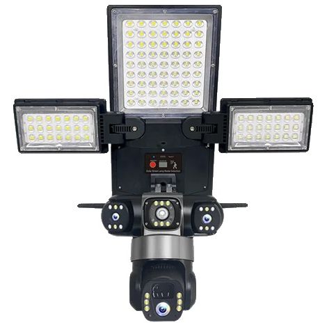 Cámara de seguridad, resolución de 12 MP, alimentada por energía solar, CCTV, con capacidad para 64 GB. (1/2)
