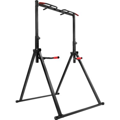 Barre de traction, hauteur réglable, design gain de place, Noir (1/2)
