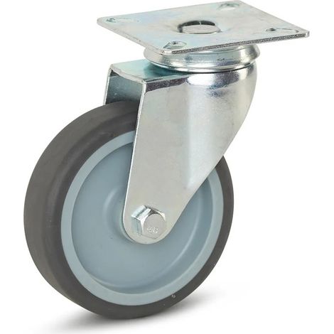 Roulette pivotante - MESO - Meuble - Platine - 100mm - 90kg