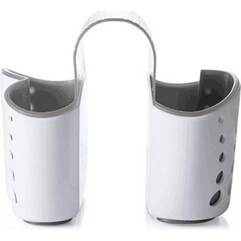 Porte-éponge d’évier de cuisine - Panier suspendu de type égouttoir - Panier double usage - Égouttoir créatif (1/5)