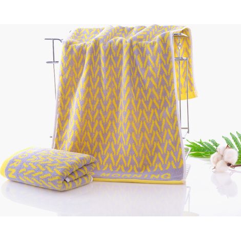 Serviette de bain en coton épais, douce et absorbante, 1 pièce, pour le bain, les mains, le visage, le fitness et le spa - Couleur blé doré