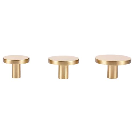 18pcs Bouton De Meubles Poignee Meuble Laiton Bouton Tiroir Poignée Boutons De Tirage Rond Boutons De Porte Avec Vis De 25mm, 25/28/33x20mm (1/4)