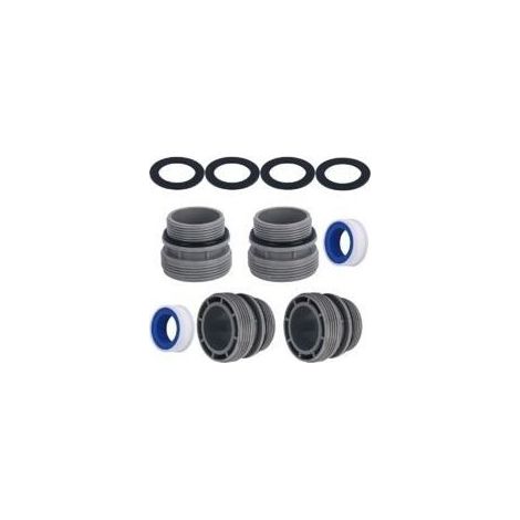 Kit d'adaptateurs de conversion de tuyau de piscine pour pompe de filtration de piscine Intex Hayward Coleman, adaptateur de 40 mm à 1 1/2 pouce, connecteur de tuyau de piscine hors sol - Lot de 4 (1/5)