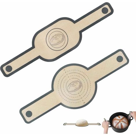 2 Pcs Silicone Baking Mat for Dutch Oven Bread Sling (1/5)