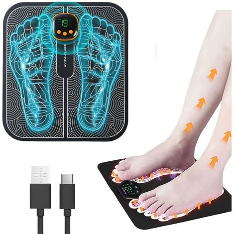 Massage des Pieds, EMS Appareil de massage électrique pour les pieds, avec SME Technologie Physiothérapie et Design Ergonomique, réduction de la fatigue favorisant la circulation de sang