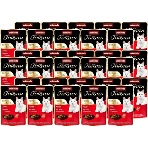 Comida húmeda para gatos Animonda Vom Feinsten con ternera y pavo 30x85g (1/2)