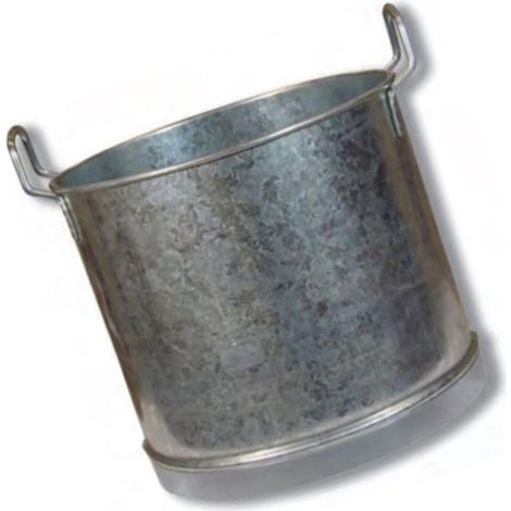 Seau en acier avec 2 poignée 60 Litres - Ø 45 x Hauteur 40 cm