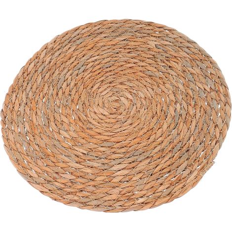 Napperon de Table Rond en Rotin Tissé, Isolant Thermique, Style Rustique, pour Cuisines et Hôtels, Dessous de Plat Pratique (1/5)