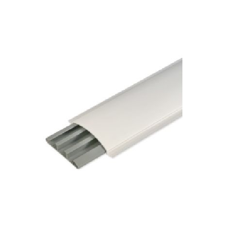 CSP-N 75x17 W Canalina soprapavimento 3 scomparti, Bianco