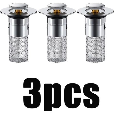 Filtro di drenaggio per acque reflue in acciaio inox, anti-insetti, 3 pezzi (1/2)