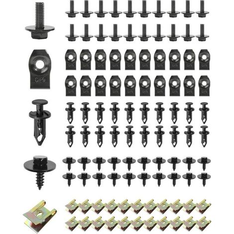 100PCS Clips de Fixation Voiture,Agrafes Carrosserie,Agrafe Carrosserie,Kit de Clip à Vis et Écrou,Auto Clips de Fixation Voiture Kit de Clip à Vis,pour Voiture Panneau de Porte Intérieur (1/5)
