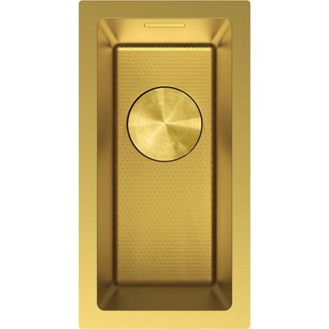Mexen Trixo évier en acier inoxydable 1 bac 230 x 440 mm, doré HC - 6411221000-55HC (1/5)