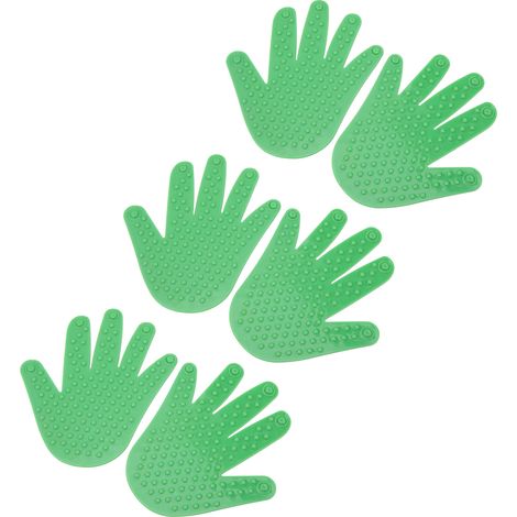 3 paires marqueurs sol main en PVC antidérapant forme main verte pour éducation préscolaire maternelle sport (1/5)