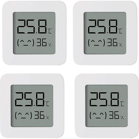 Lot de 4 thermomètres Bluetooth Xiaomi 2, hygromètres numériques intelligents sans fil, compatibles avec Mi (1/5)