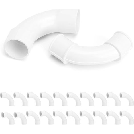 PVC-Winkel M20 & M25 90 Grad – 20 Stück M20 und 2 Stück M25 Fittings für Elektroleitungen, Kanäle und Kabel, robust, langlebig, korrosionsbeständig (1/5)