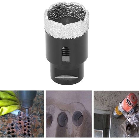 Foret Diamant Brasé sous Vide pour Marbre et Céramique, Scie Cloche à Carotter Béton 35mm