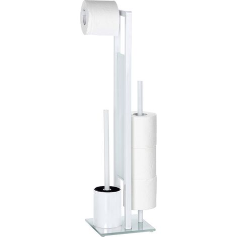 Wenko Stand WC-Garnitur Rivalta, Stahl, 18 x 70 x 20 cm (1/5)