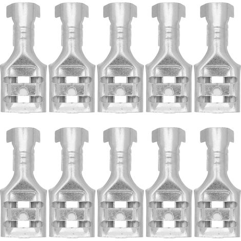 Blocs de Connexion à Ressort 10 Pièces en Métal pour Chauffage Bornes Rapides, Installation Aisée, Usage Maison et Bureau, Finition Argentée, Lot de 10 (1/5)
