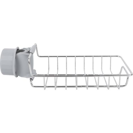 Porte-éponge de cuisine creux en acier inoxydable pour robinet d'évier, égouttoir et porte-savon. (1/4)