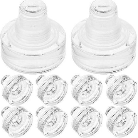 Set of 10 glass stoppers for wine and beer bottles (1/3)