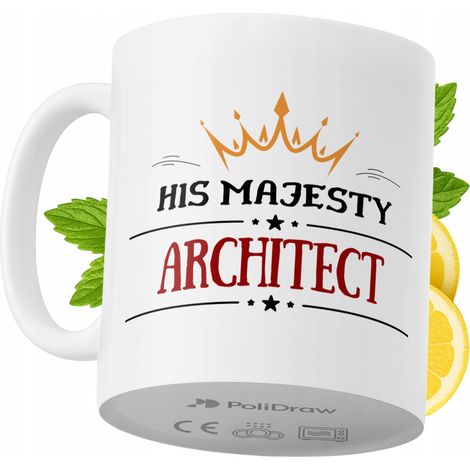 Mug humoristique pour architecte, avec un texte amusant et un design graphique original. Idéal pour les anniversaires, les fêtes et les occasions spéciales. Mug premium pour la maison, le bureau et le (1/5)