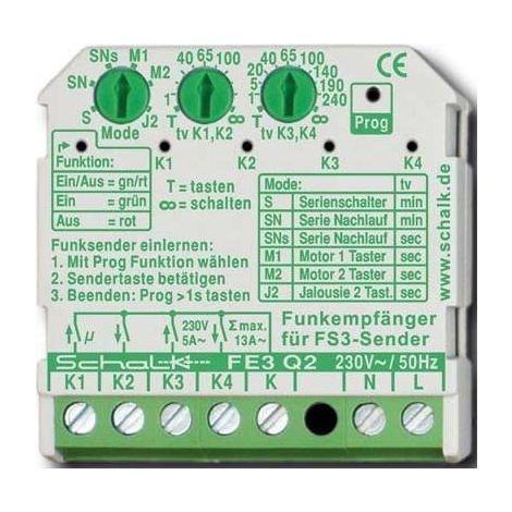 Interruttore schalk FE3 Q2 4 relè 43mm x 43mm x 18.5mm