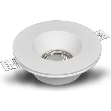 LED-Downlightring für Gips/Gipsplatten Integration Rund für Glühbirne GU10 / GU5.3 Schnitt Ø133 mm UGR17 Weiß