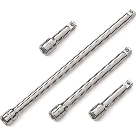 Prolunghe professionali chiavi a bussola/a cricco 3/8 set 4 pz