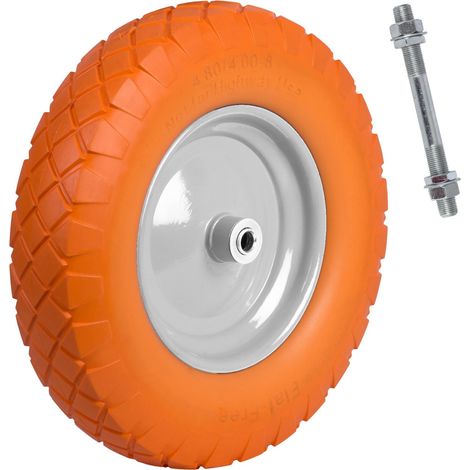 Ruota per carriola tubeless 4.00-8 arancione e bianca Humberg (1/5)