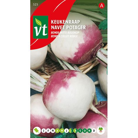 Navet Potager Rond à Collet Rouge - Ca. 6 gr (Livraison Gratuite) (1/2)
