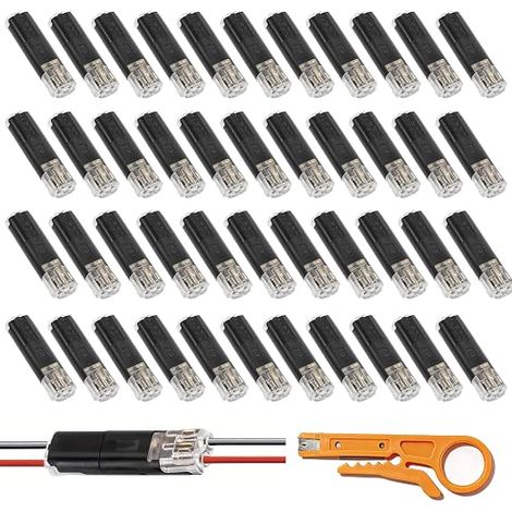 IP67 Waterproof Cable Connectors, 2 Pin Car Connectors, 2 Pin 12V Plug, Plug-in Chandelier Terminals for 18-22 AWG Cable, Power Thief for Truck Boat (1/5)