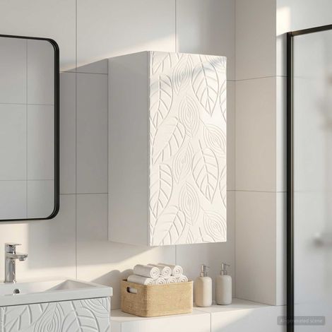 vidaXL Armario de pared para baño DELFT Blanco Brillante (1/5)