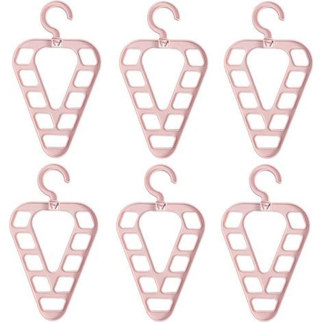 Organisateur de Cintres Magic, Cintres Porte-Manteaux Multi-Fonctions Gain de Place, Cintre Antidérapant Multifonctionnel Triangle à 9 Trous, Crochet Pivotant à 360 °(6 pcs) (1/5)
