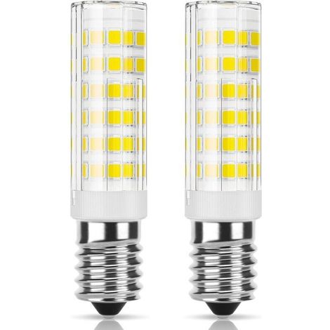 Ampoule LED E14 hotte aspirante, 5W équivalent halogène 50W, Blanc froid 6000K 550LM, Ampoule petite culot à vis pour hotte et frigo, Non dimmable, 2 Pièces (1/5)