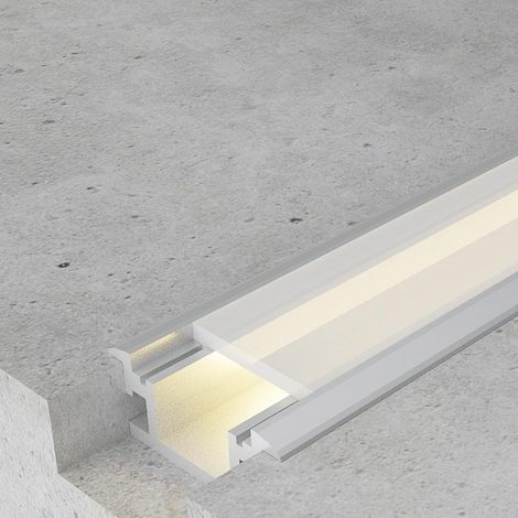 IluminaShop - Perfil Aluminio Fat con Alas para Suelo 12V/24V 2 metros (1/3)