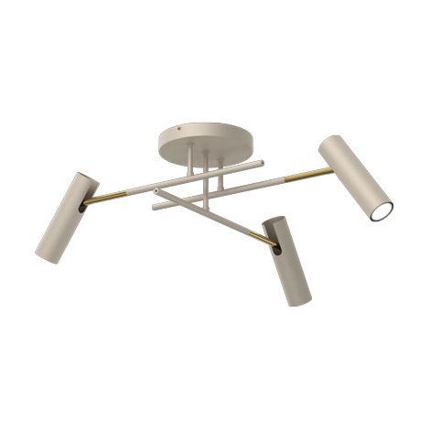 Plafonnier minimaliste crème 3 spots GU10 Luminex Axion