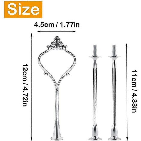 Ensemble de 6 plateaux et accessoires pour présentoir à gâteaux à 3 étages, idéal pour les mariages et les fêtes. (1/5)