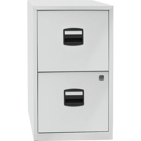 BISLEY, Classeur pour dossiers suspendus PFA, 2 tiroirs, gris (1/5)