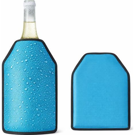 Refroidisseur De Bouteille De Vin, Manchon De Refroidissement Pour Bouteille De Vin, Manchon De Refroidissement Pour Bouteille De Vin, Champagne Ou Boisson (bleu clair) (1/5)
