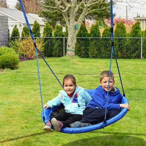 Gartenschaukel für Kinder von 3 bis 8 Jahren, geeignet für drinnen und draußen, Maße: 100 x 180 cm, maximale Belastung: 100 kg (1/5)