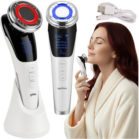 Masajeador facial EMS sin agujas, 5 en 1, para todo tipo de piel (1/5)