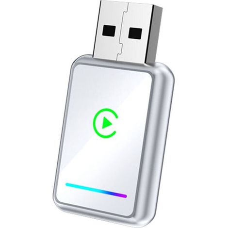 2-in-1 Wireless CarPlay Adapter, USB-Stick, Smart CarPlay und Android Auto Adapter, Plug & Play, Kabelgebunden zu Wireless CarPlay (1/2)