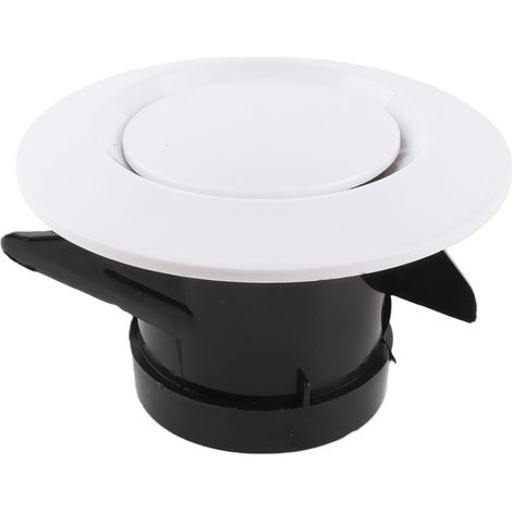 Bouche d'aération de plafond ABS blanc 75mm valve réglable silencieuse pour extraction air ventilation intérieure design moderne (1/4)