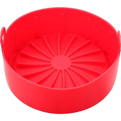Panier à friteuse air chaud antidérapant en silicone de 16 cm, rouge (1/5)