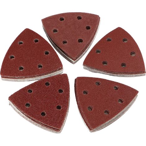 50 Klett Schleifdreiecke 93x93x 93mm Deltaschleifer Schleifscheiben Sortiment Korn 40 - 120 (1/4)