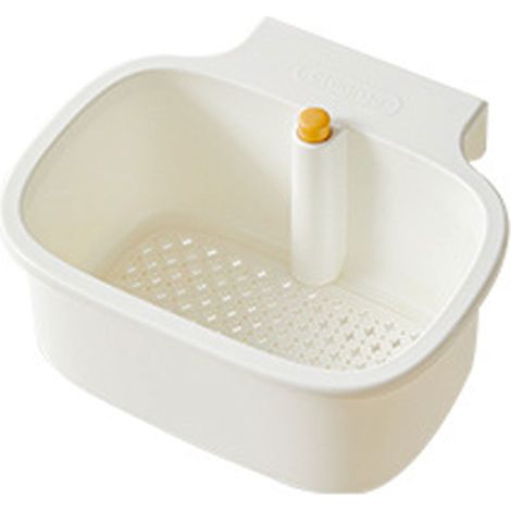 Panier d'évier, bonde suspendue, filtre d'évier à vidange automatique, récupérateur de déchets alimentaires, blanc (1/5)