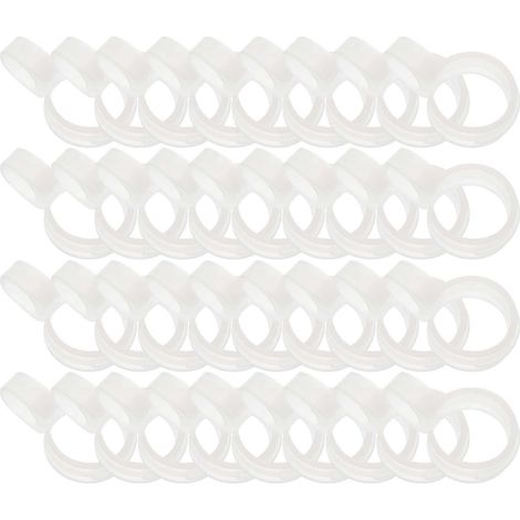 Lot de 60 crochets ronds pour tringle à vêtements, crochets à boucle pour cintres, résistants au vent. (1/5)